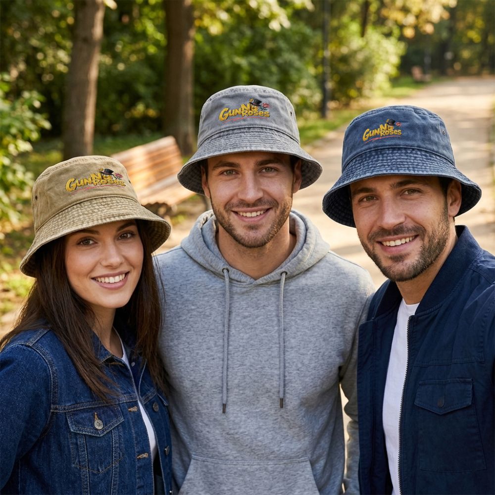 Outdoor Adventure Festival - Cappello a secchiello vintage lavato, unisex,