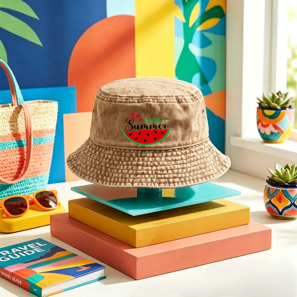 Outdoor Adventure Festival - Cappello a Secchiello Unisex Vintage con